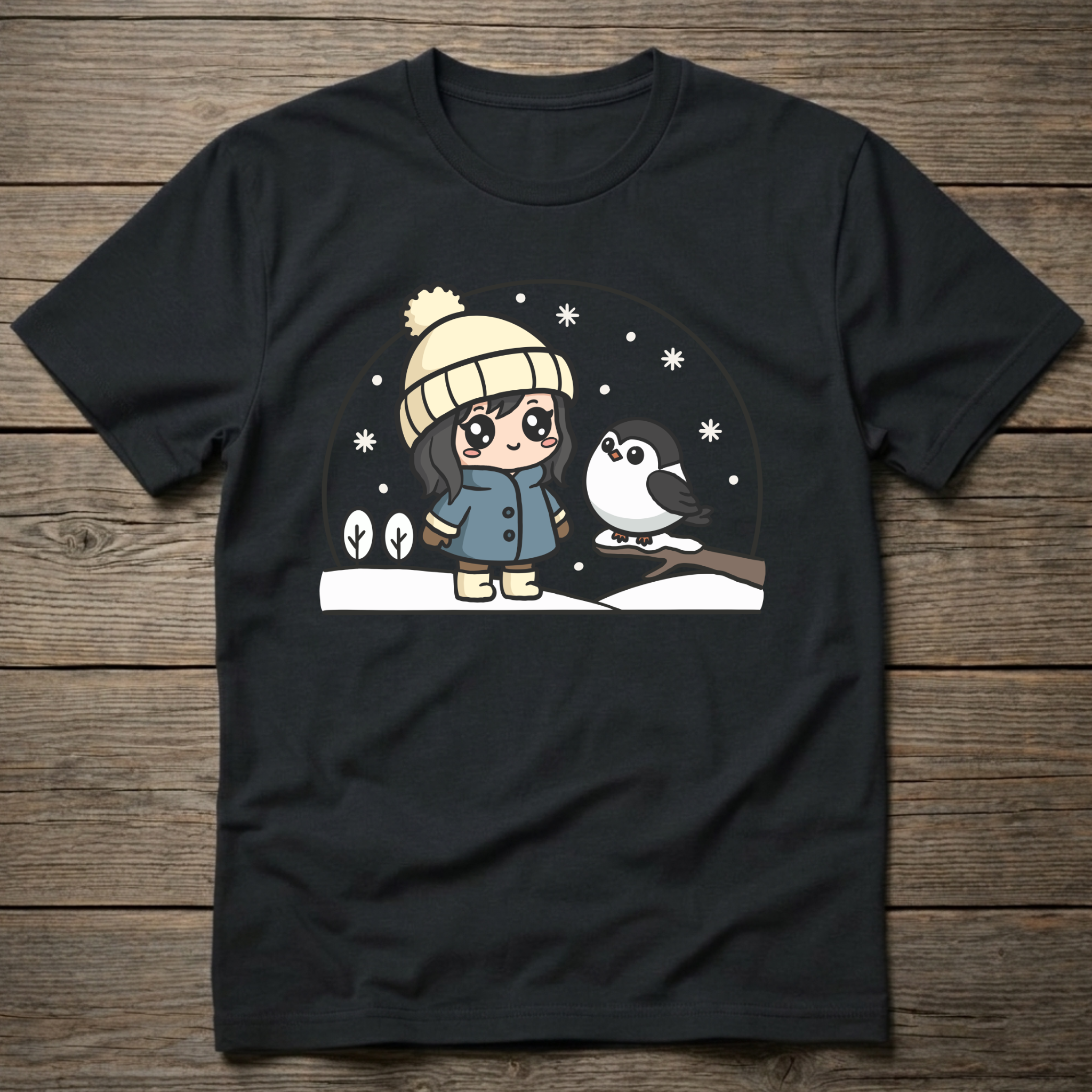 Girl With Snow Bird