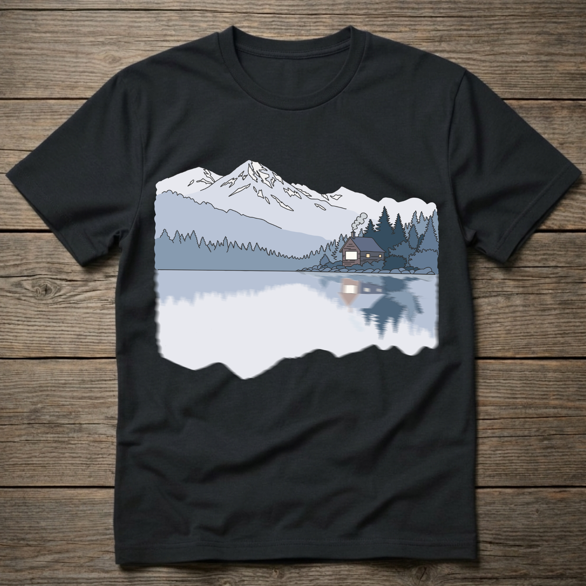Lake Cabin Reflection