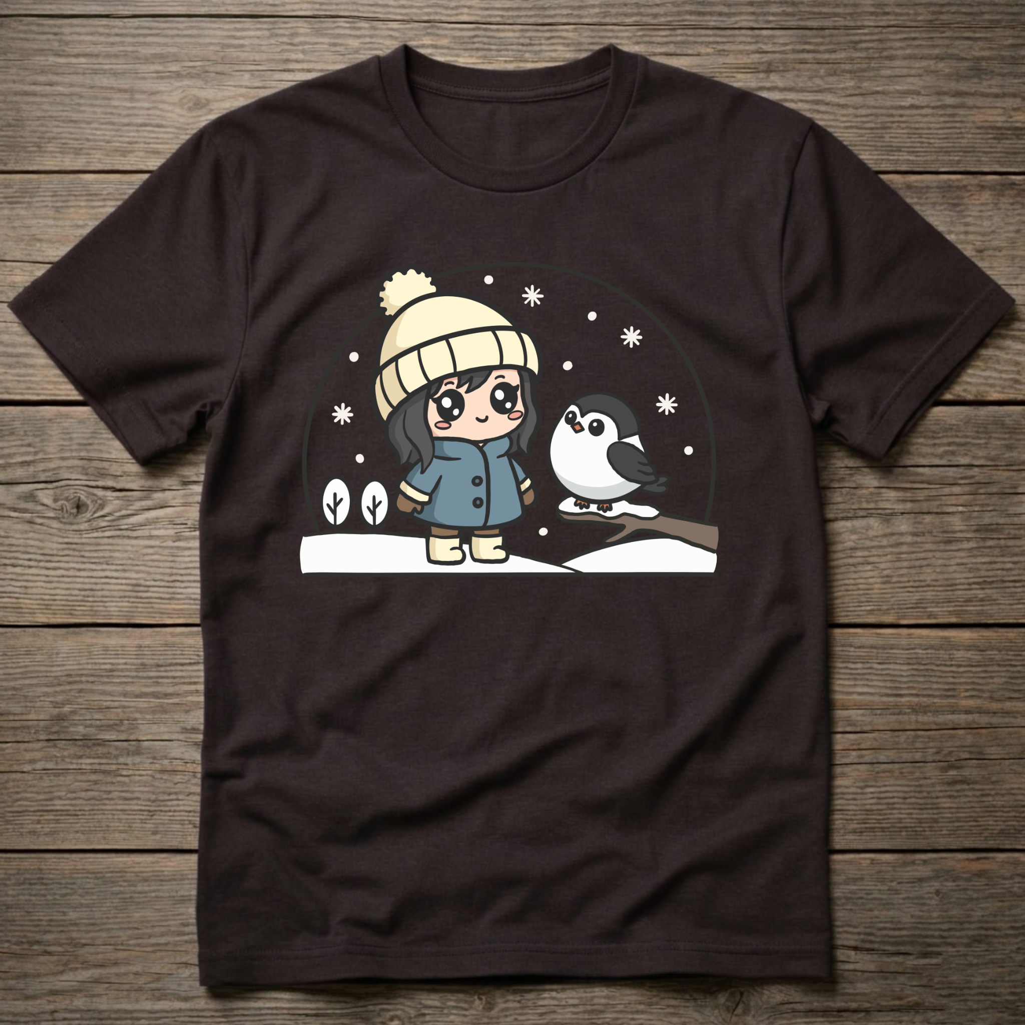 Girl With Snow Bird