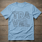 Travel Stacked Dark Outline