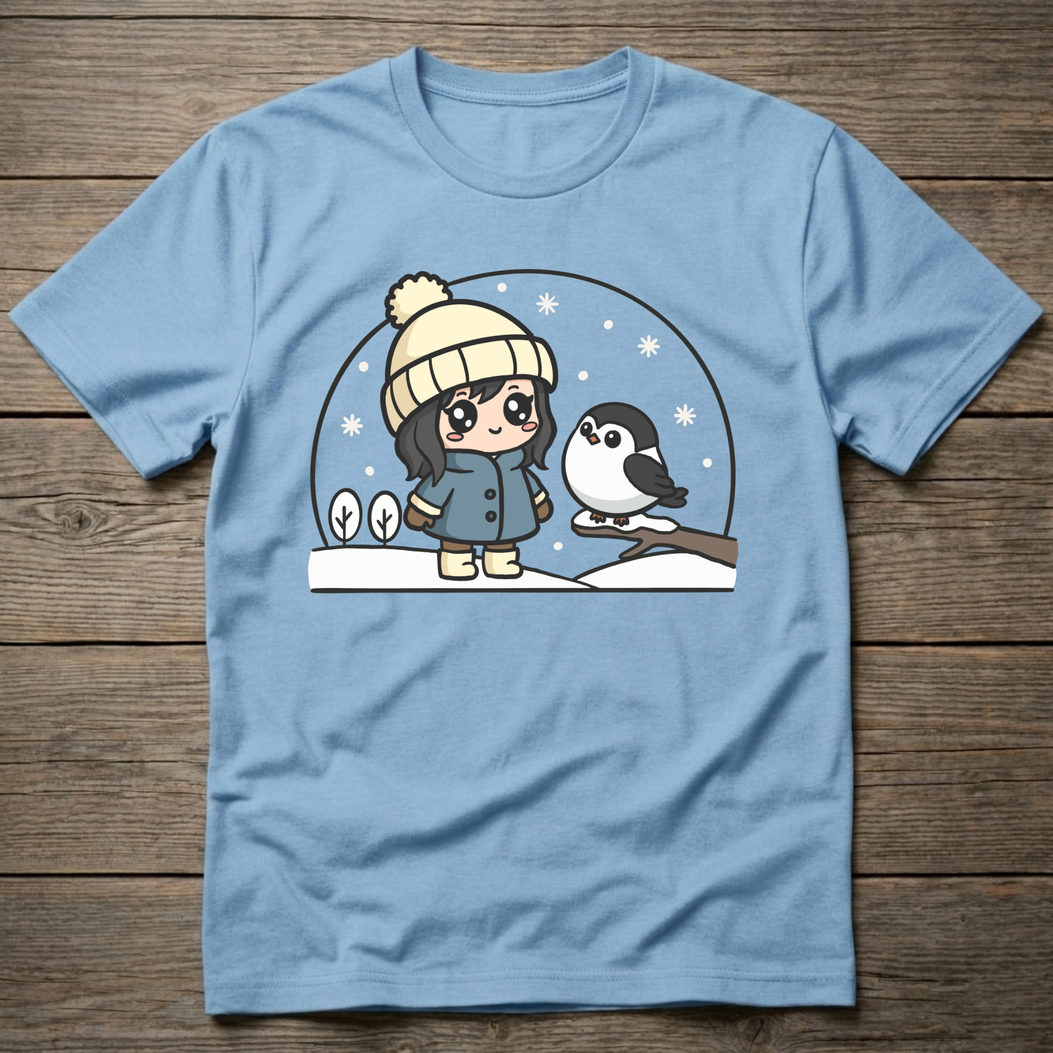 Girl With Snow Bird