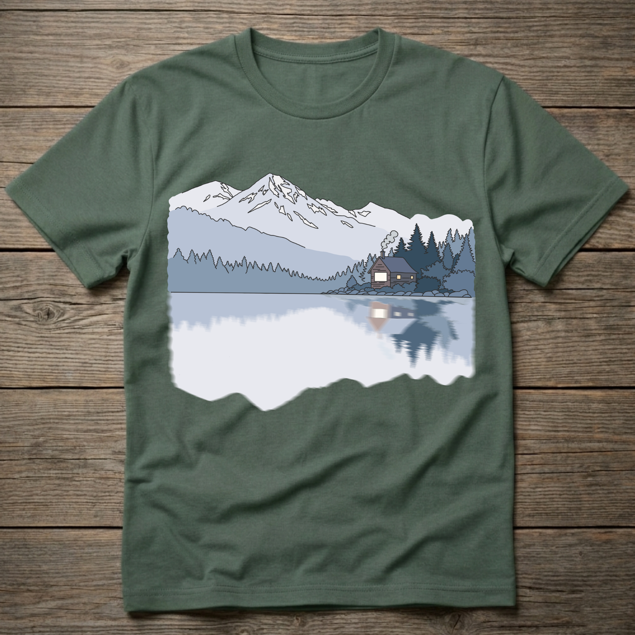 Lake Cabin Reflection