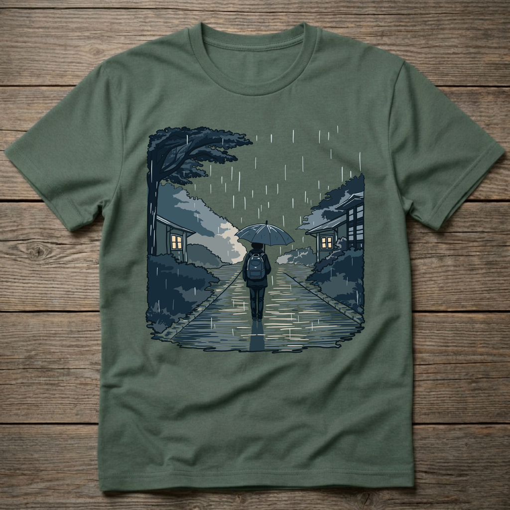 Under Umbrella In Rain