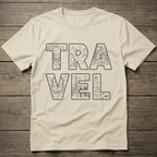 Travel Stacked Dark Outline
