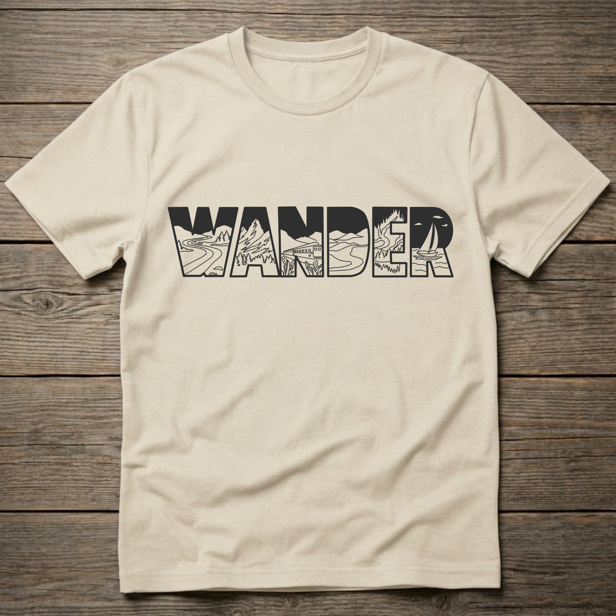 Wander Dark Outline