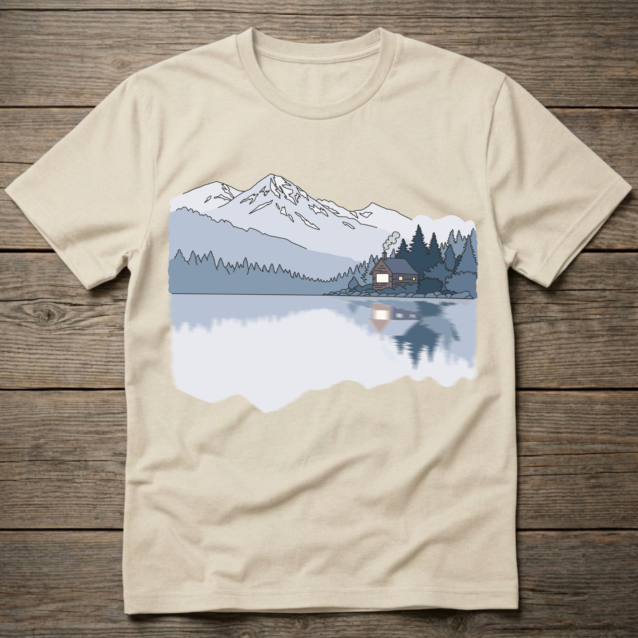 Lake Cabin Reflection