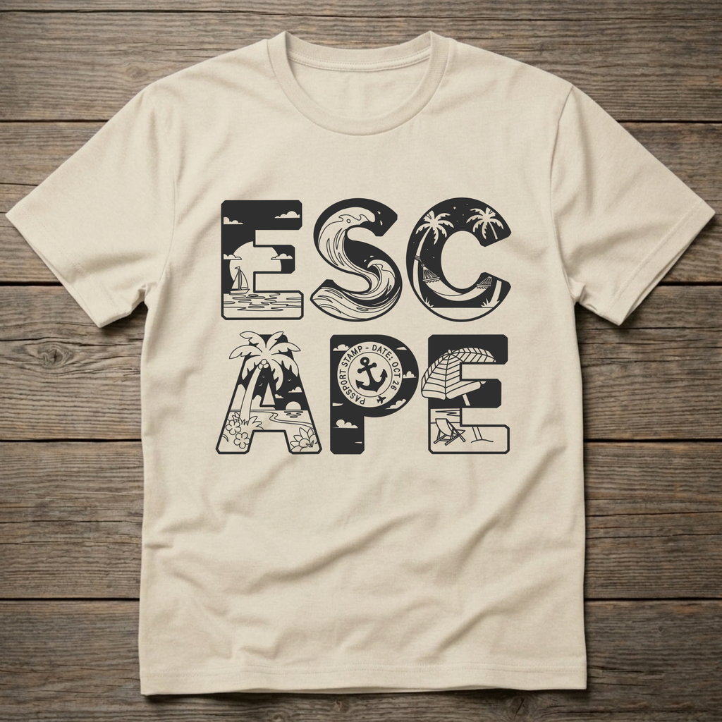 Escape Stacked Dark Outline