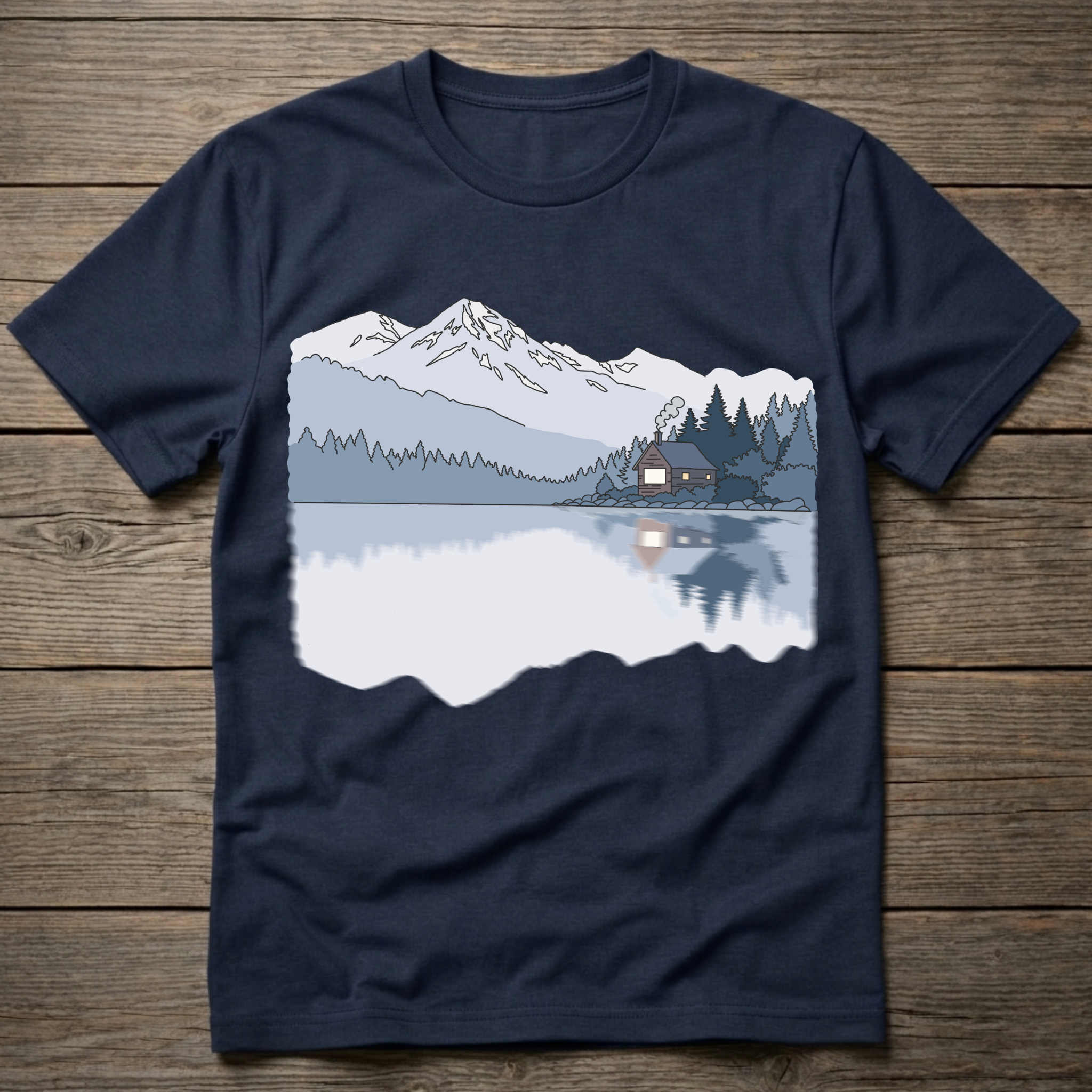 Lake Cabin Reflection