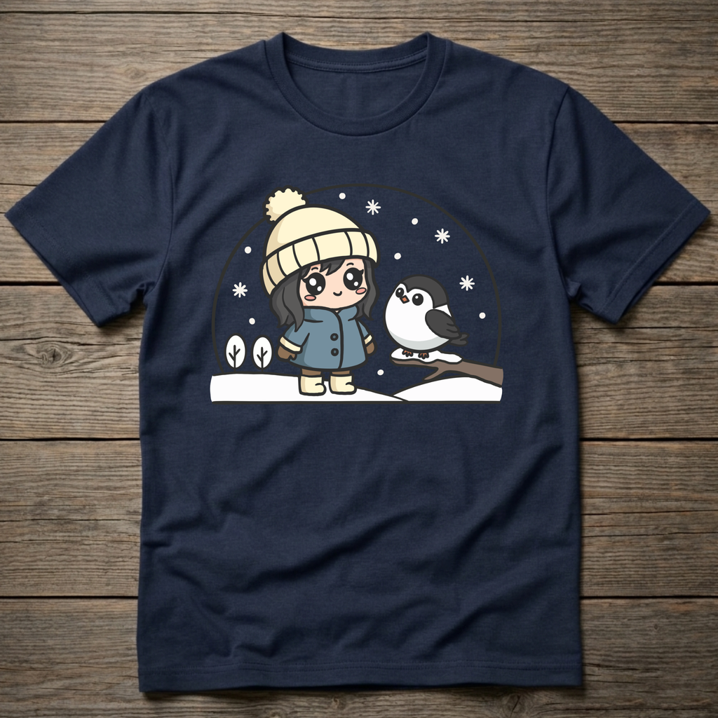 Girl With Snow Bird