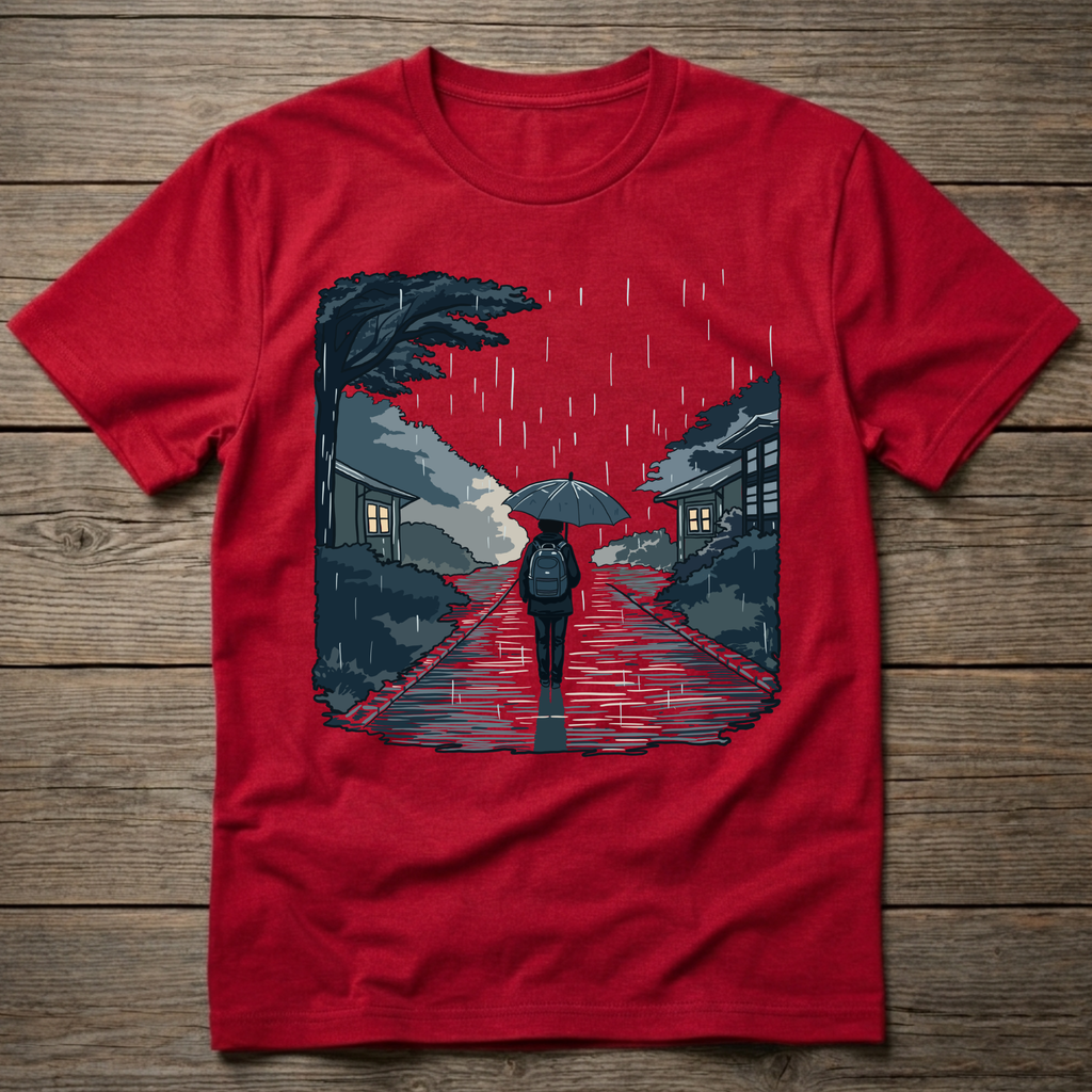 Under Umbrella In Rain