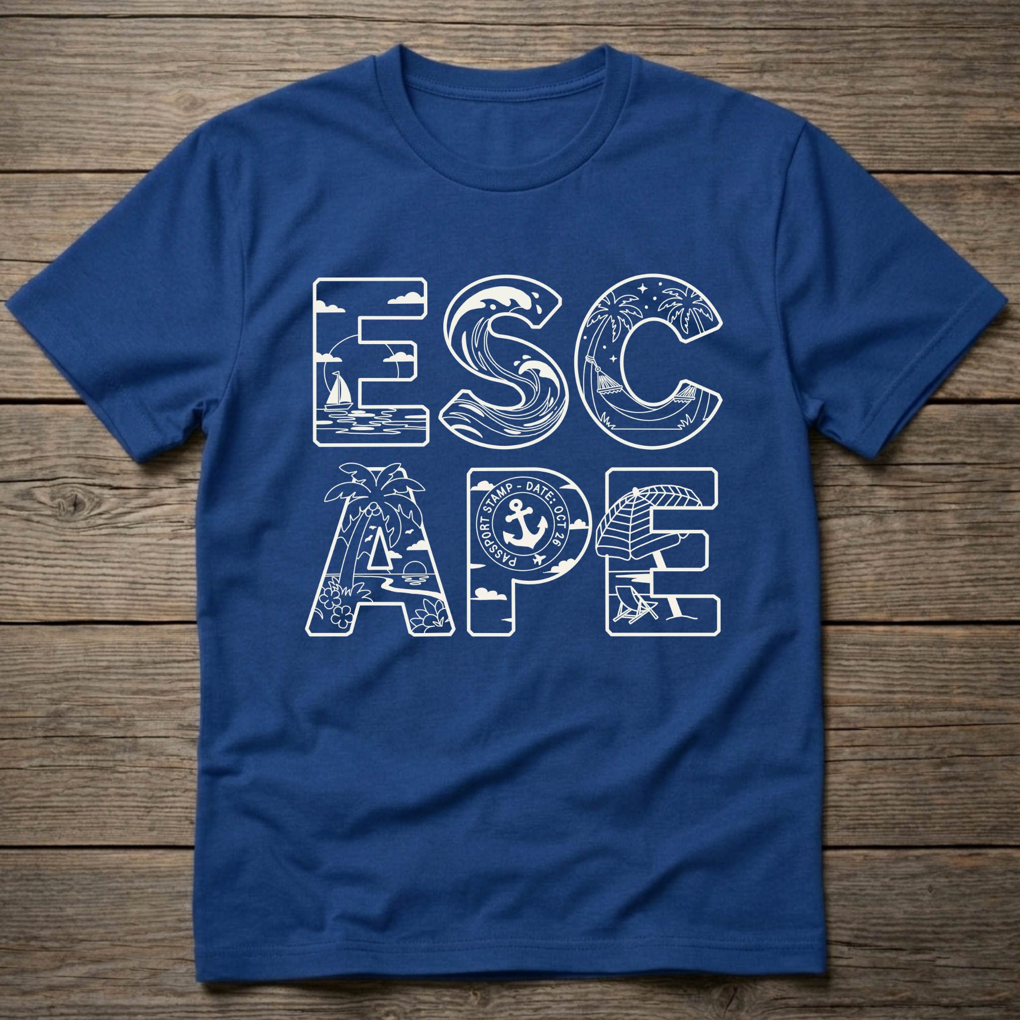 Escape Stacked Light Outline