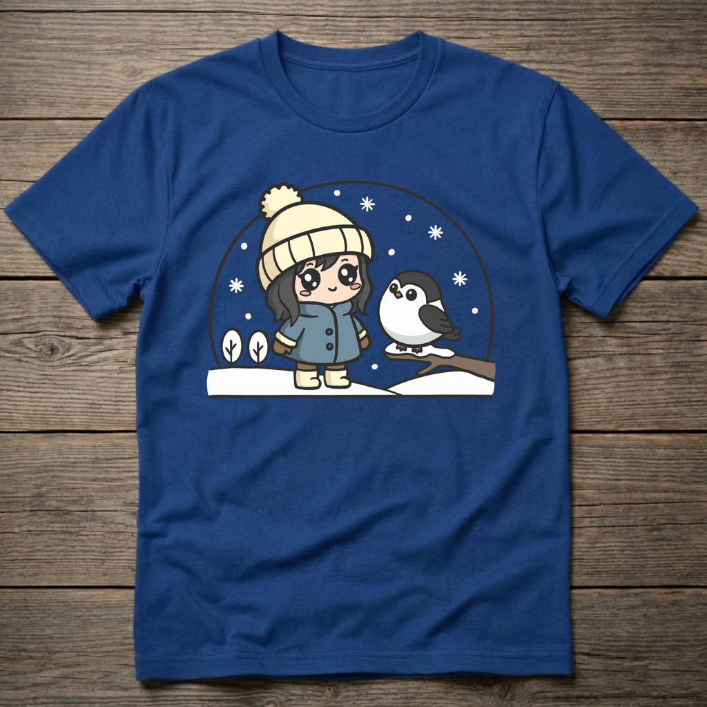 Girl With Snow Bird