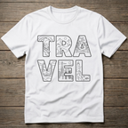 Travel Stacked Dark Outline